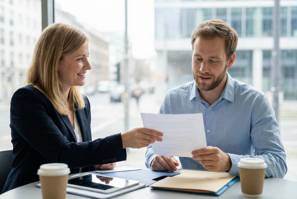 Prawnik analizuje dokumenty sprawy, pomoc w uzyskaniu odszkodowania za zdrowie po wypadku